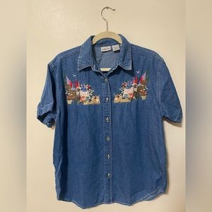 Vintage Cabin Creek Embroidered Button Down